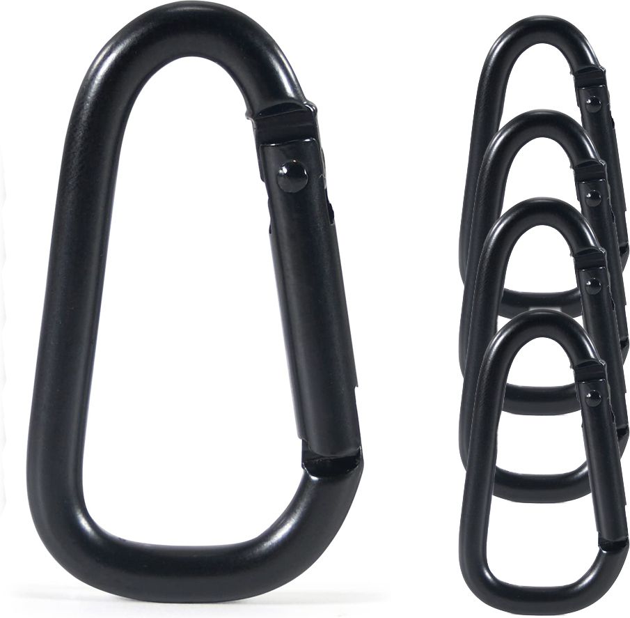 Black Aluminum Carabiner Clip Hook Keychain Buckle for Outdoor Locking Carabiner-image-10