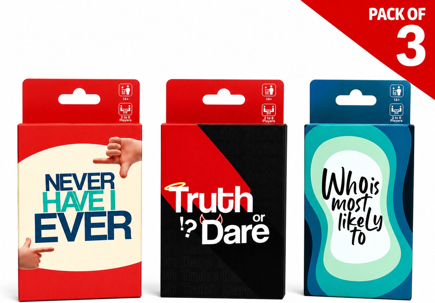 Pack of 3 Card Games Never Have I Ever, Truth or Dare & Who Is Most Likely To-image-38
