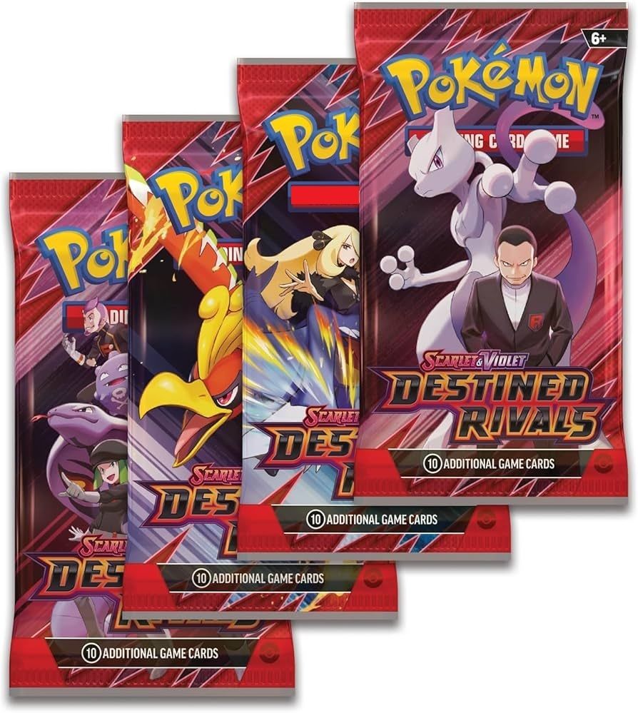 crazybuy Pokeémon TCG New Series: Scarlet & Violet—Destined Rivals 4pcs Booster Pack-picture-35
