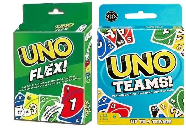Uno Flex & Uno Teams Card Game Combo-image-40