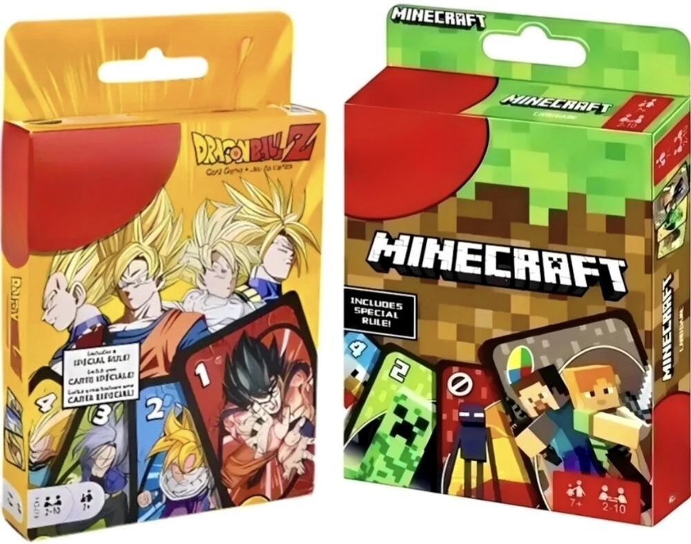 U N O Minecraft and Dragon Ball Z Playing Cards| 108 minecraft Uno Card Game-image-49