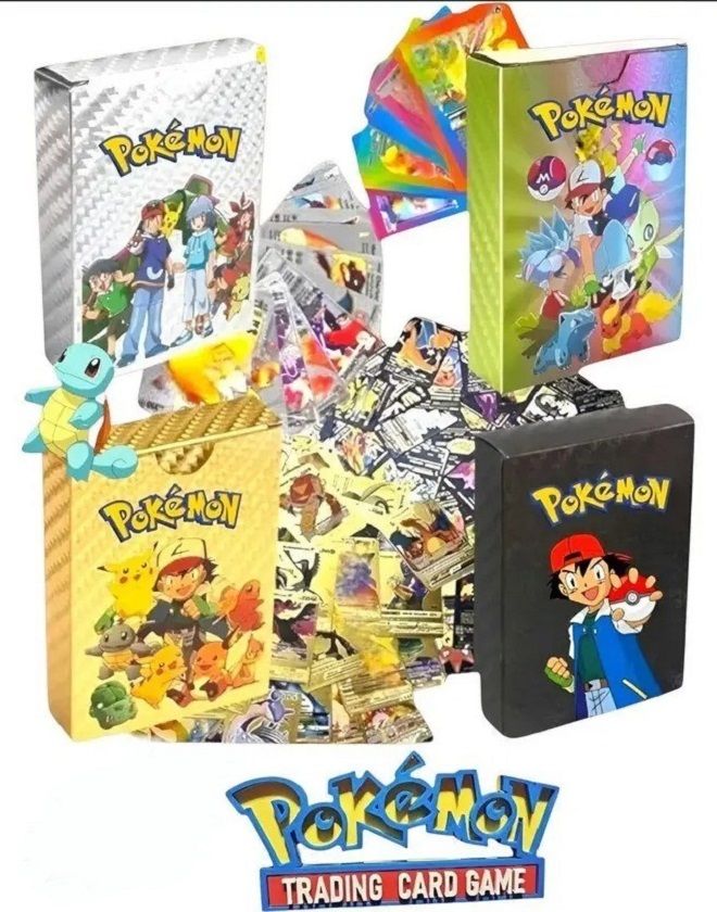 zuigo 220pc Collectible Pokemon card Silver-Gold-Black -Rainbow 4pk Playing FOR KIDS,-picture-42