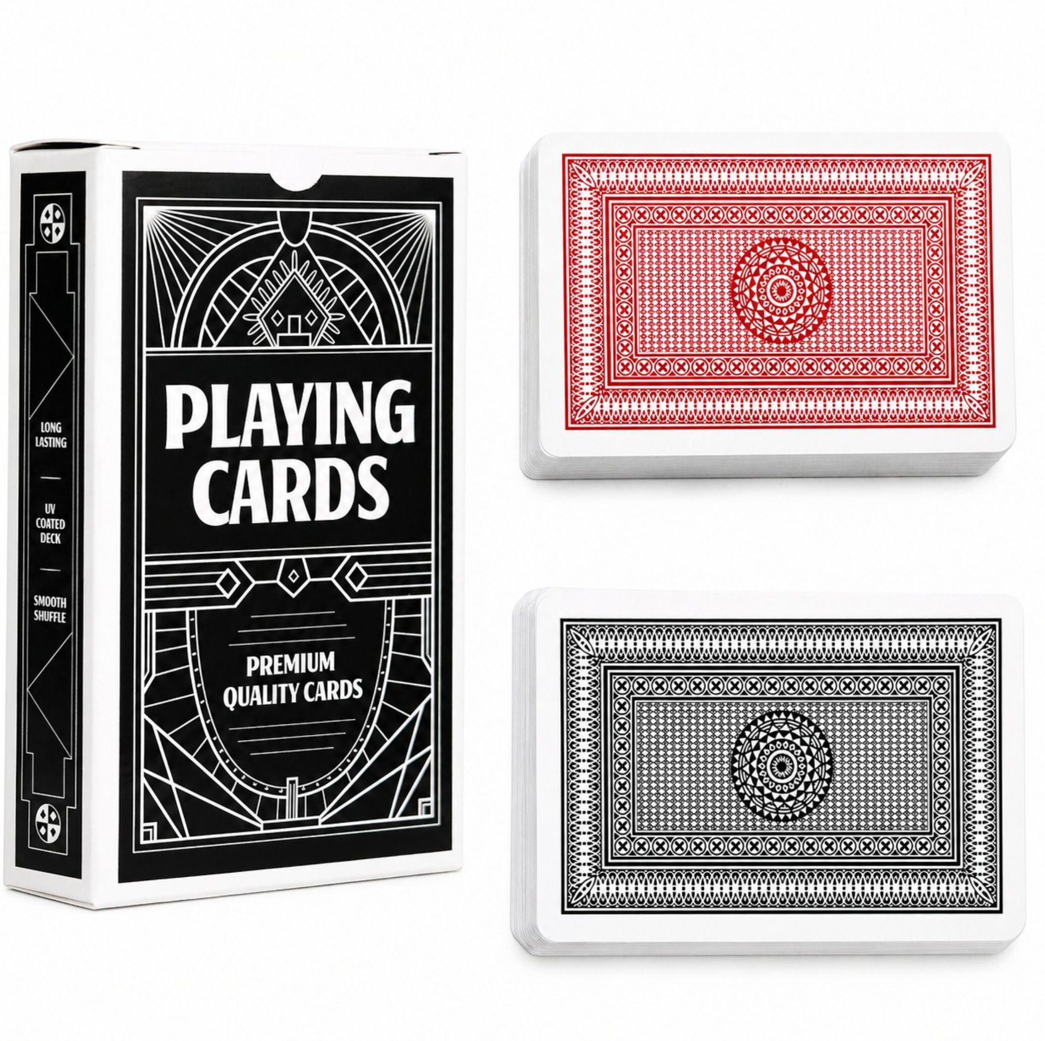 Premium Quality Paper Playing Cards Deck. Washable, Bridge Size Cards Set of 2-image-10