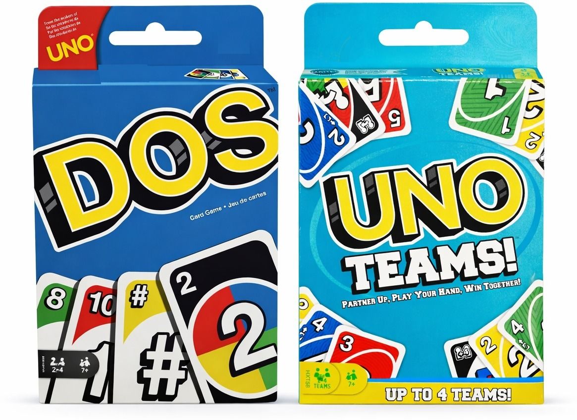 Uno Dos & Uno Teams Card Game Combo-image-36