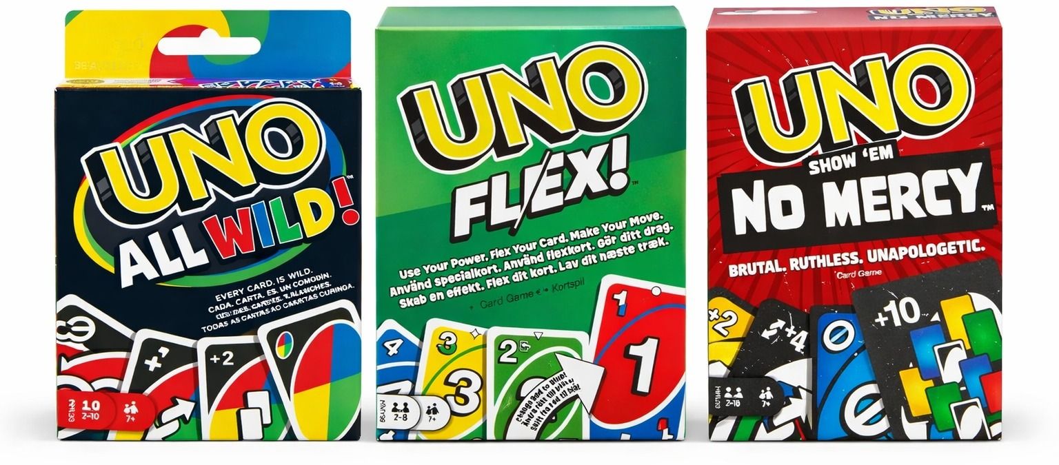 TMA ENTERPRISE Uno All Wild, Flex & No Mercy Card Game Combo