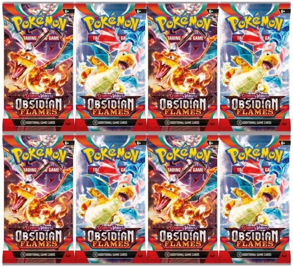 gift collection 64 PC Of Scarlet & Violet Obsidian Flames Super Rare Booster Playing Cards Game-picture-10