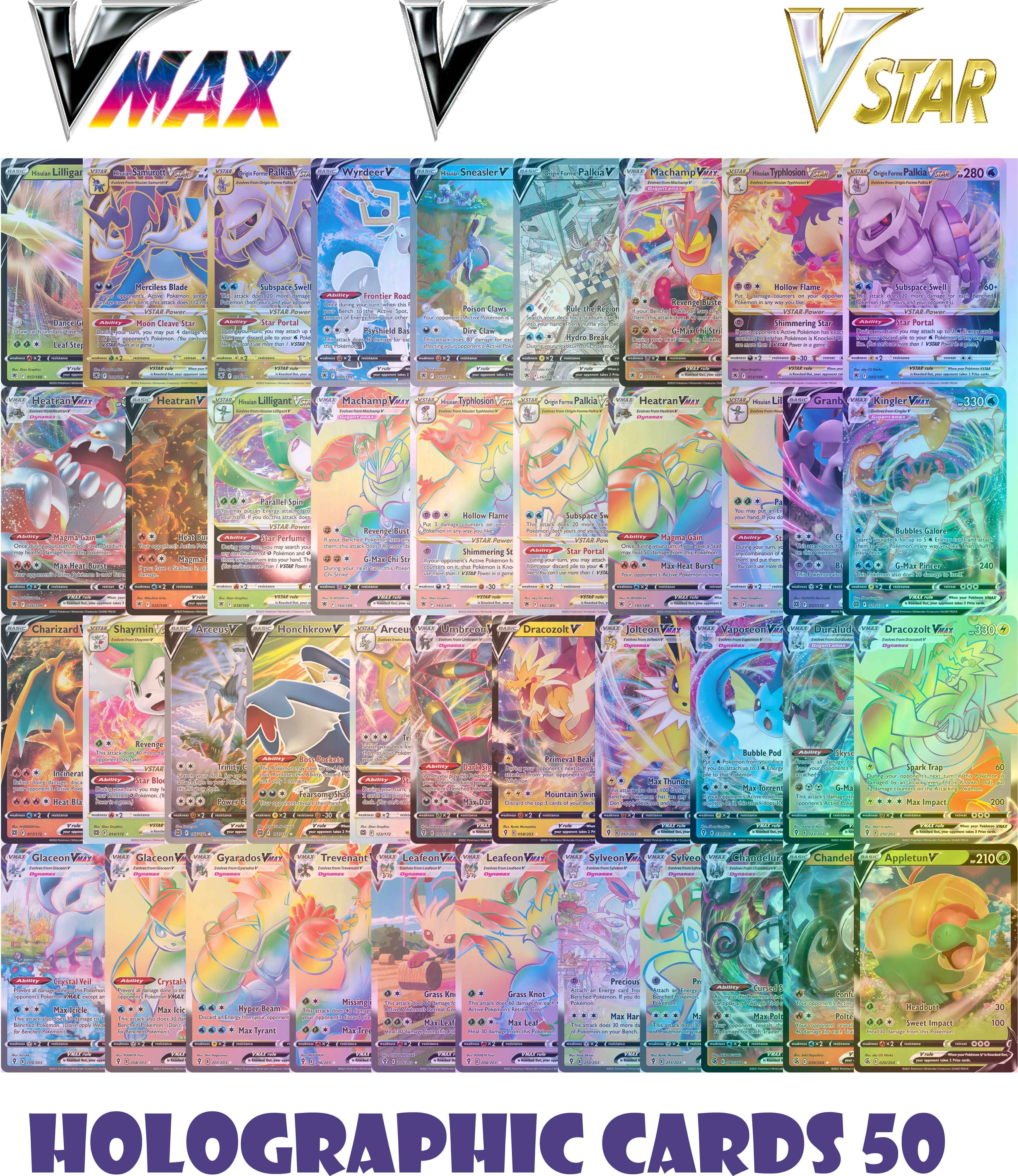 tcg Playing cards with holographic effect set of 50-picture-13