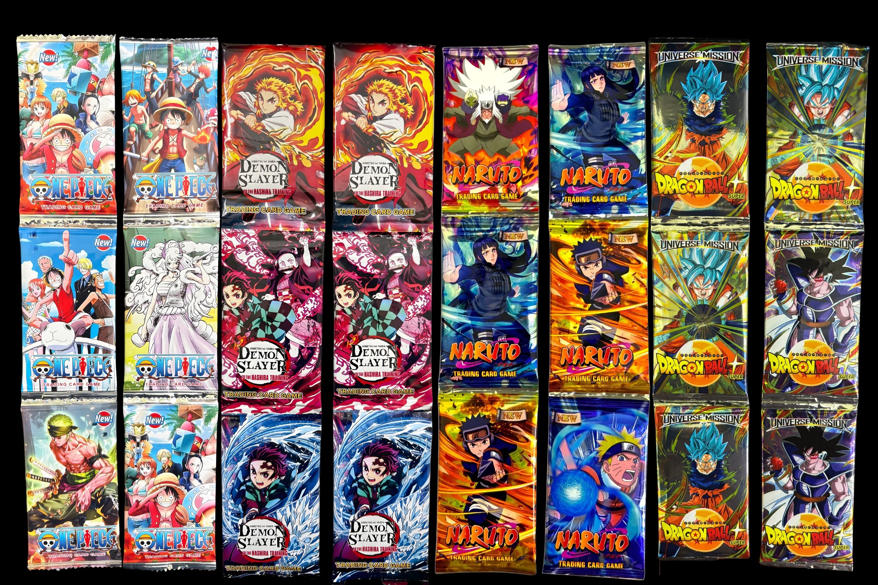 woyr 24 Set(192 Cards,6/Anime) Anime Card Combo Naruto One Piece DBZ Demon Slayer-picture-10