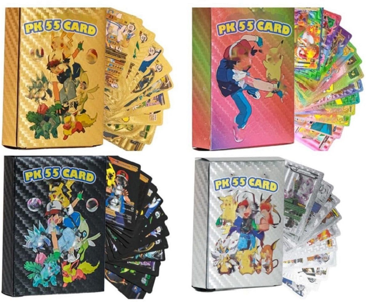 zuigo 220pc-Collectible Pokemon card Silver-Gold-Black -Rainbow 4pk Playing FOR KIDS..-picture-45