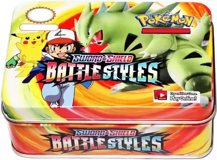 crazybuy Sword & Shield Battle Styles Tin Box with cards ( Multiple Character) image 1