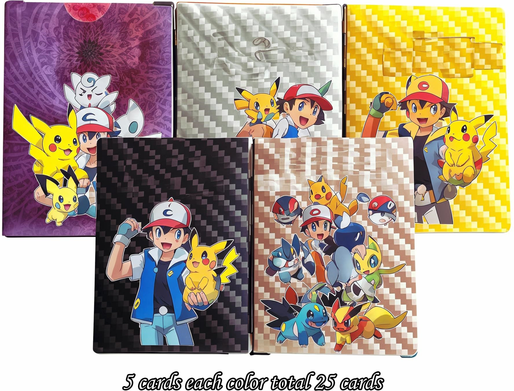 sevriza New Rose Gold Rainbow Silver Gold and Black Rare PVC waterproof cards set of 25 image 1