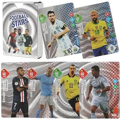 crazybuy World Cup Football Soccer Star 55 Silver Cards,Soccer Trading Card No Repetition-picture-21