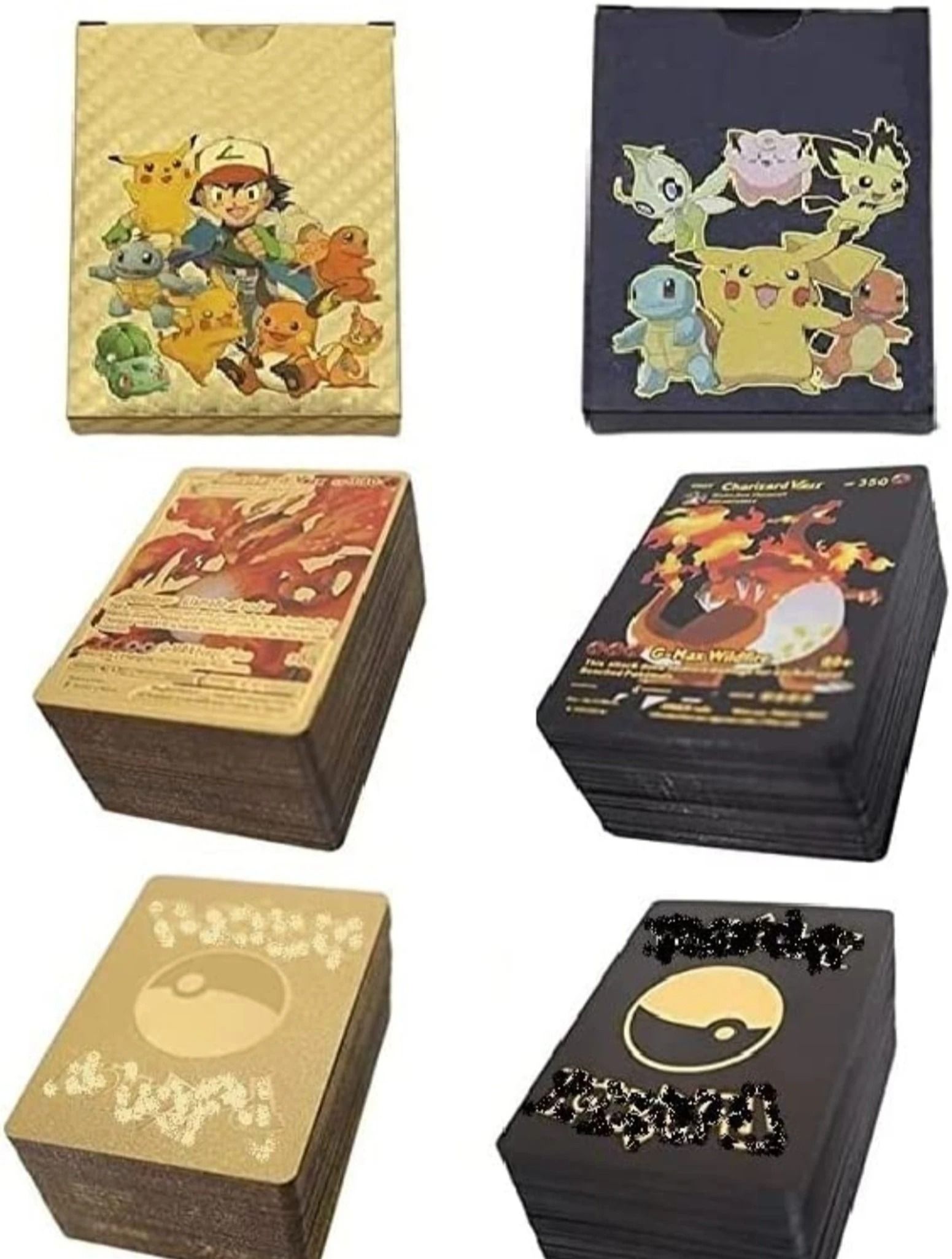 zuigo 110pc Collectible Pokemon card Gold & Black 2pk Playing FOR KIDS.-picture-19