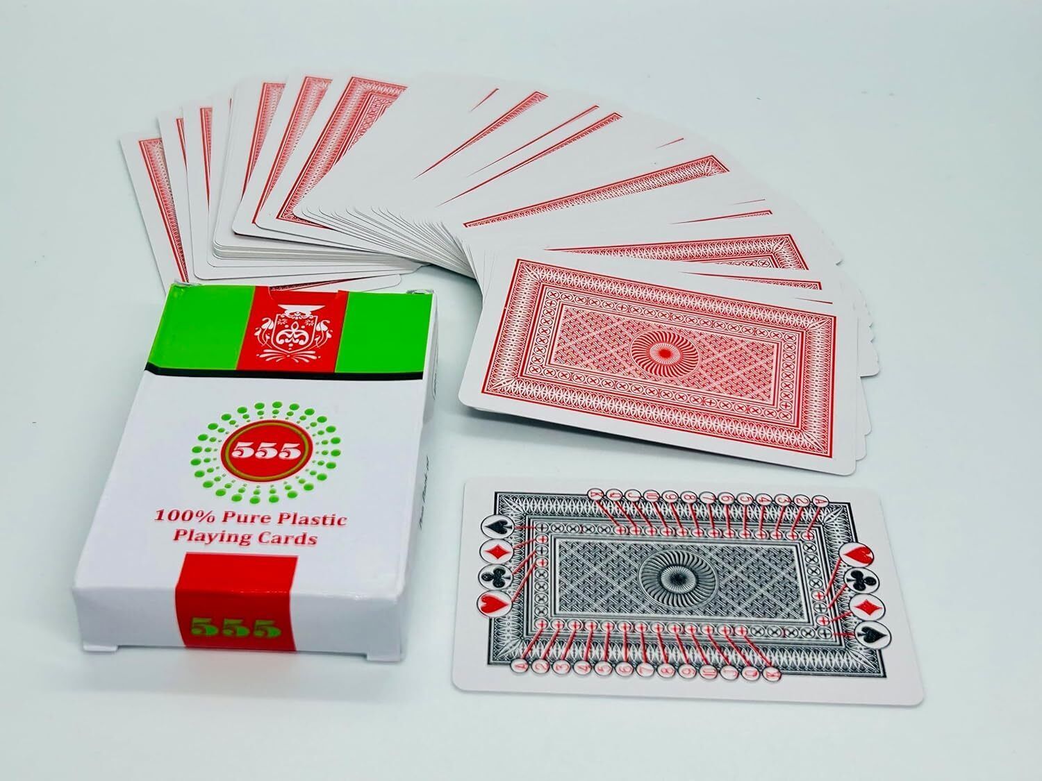555 Plastic Mark Playing Card Deck (RED)-image-46