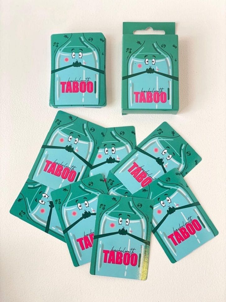 Taboo Card Game for Bachelorette Party Game Guessing & Word Challenge Cards.-image-7
