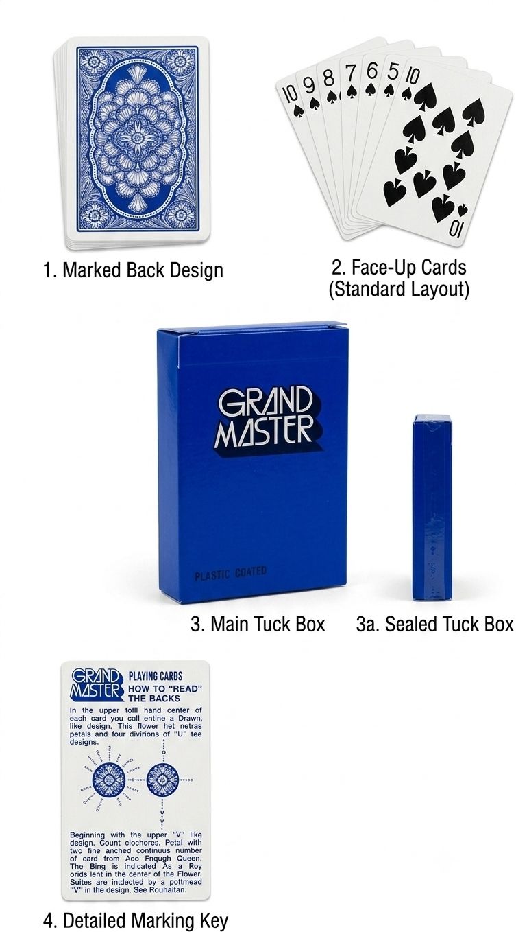 Grand Master Plastic Coated Playing Cards Deck (Blue)-image-16