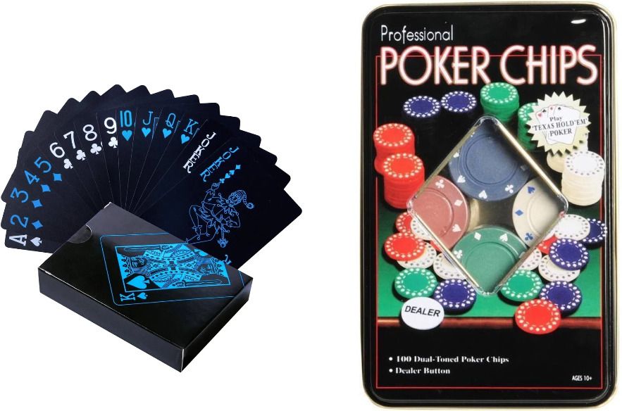 tma enterprises Professional Poker Chips & Playing Cards Combo Set-picture-13