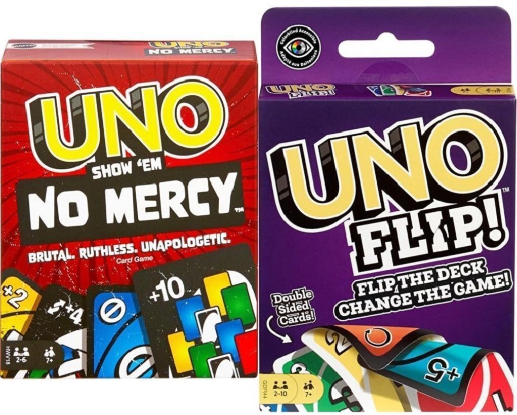 houseofcommon UNO FLIP +UNO No Mercy Cards Game COMBO PK For Family Kids & Adults--picture-8