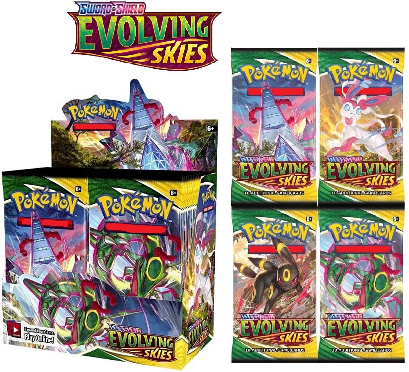 Pokemon Sword & Shield Evolving Skies Booster Cards Pack
