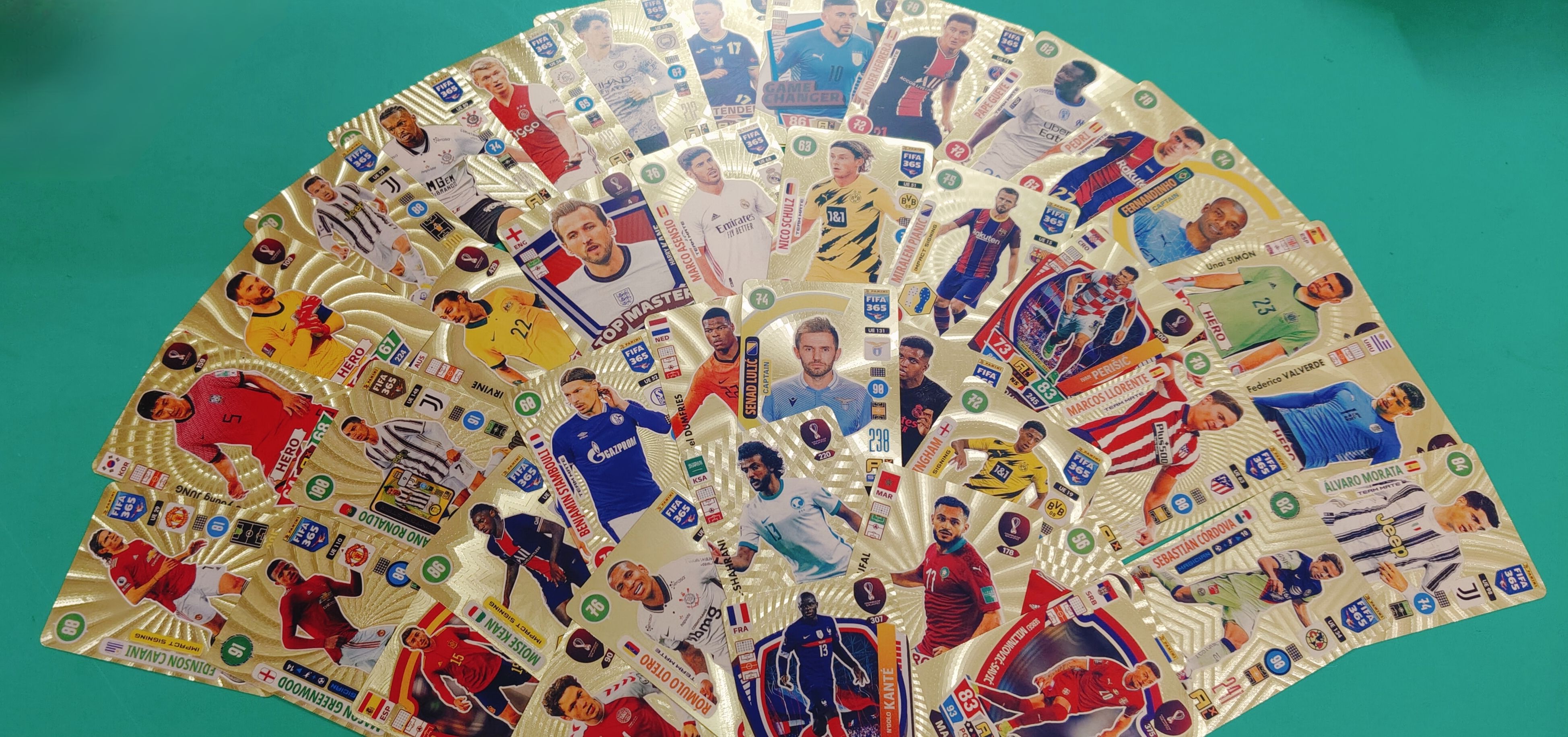 thrifx RAREST FOOTBALL GLOSSY METAL FINISH CARDS 55PCS Euro World Cup & 8CARDS FREE-picture-20