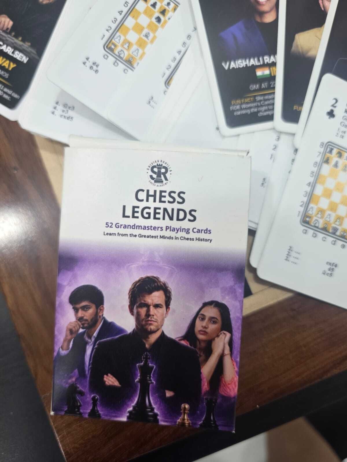 shivikarohillachessacademy SRCA Chess Legends Master Memory Cards, 52 Premium Educational Strategy Cards-picture-31