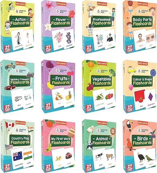 Flash Cards (Mega Combo Pack) Early Learning Flash Cards For Kids (Set of 12)-image-46