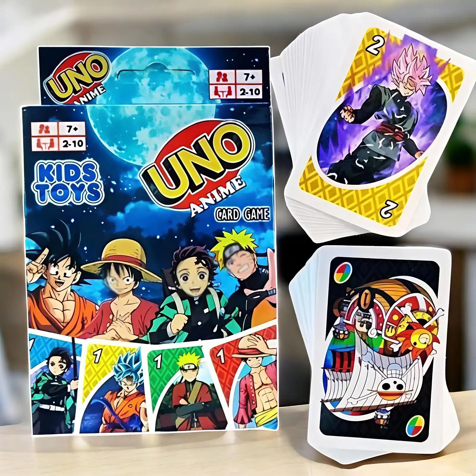 UNO Anime Edition Card Game Anime Theme Family Party Game - 2-10 Players ,-image-32