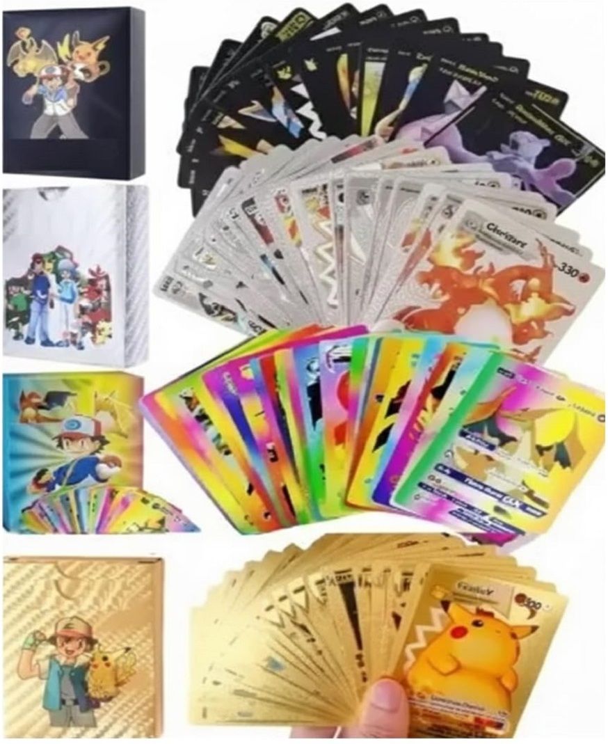 zuigo 220pc Collectible Pokemon card Silver-Gold-Black -Rainbow 4pk Playing FOR KIDS..-picture-38
