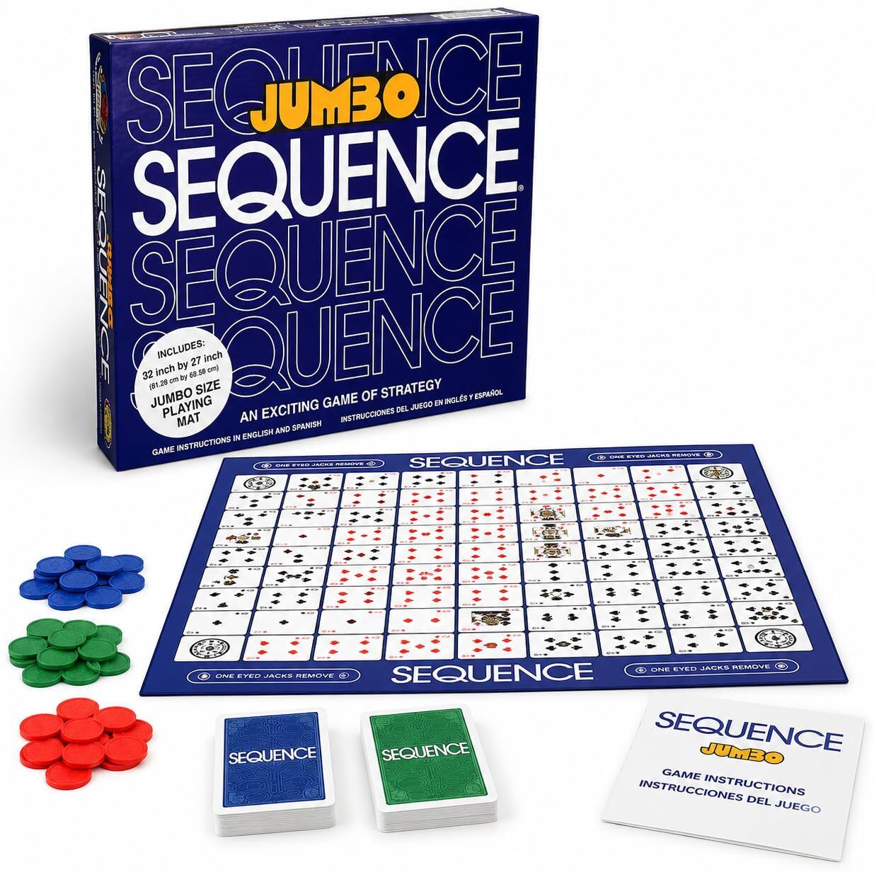 Jumbo Sequence Board Game with Foldable Mat – Fun Outdoor & Indoor Party Game-image-25