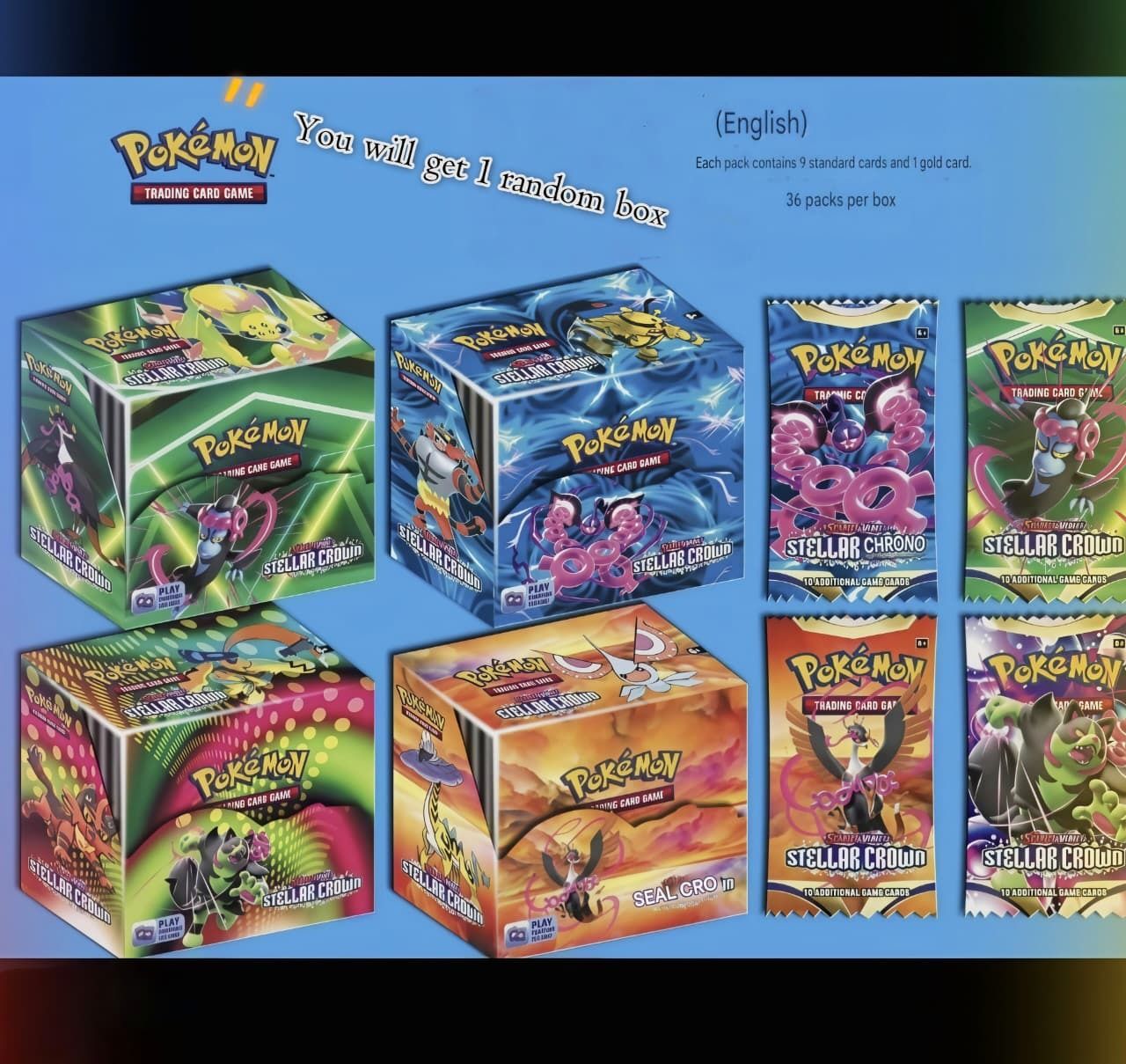 zhask Pokémon cards 36 packs Sealed Booster Box Trading Card Game(random)-picture-22