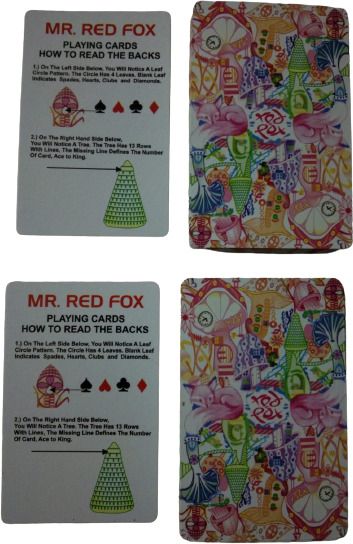 Mr Red Fox Marked Deck Cheating Playing Card Magic Pack Of 2 Decks Multicolor-image-7