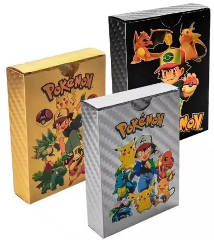 zuigo 165pc Collectible Pokemon card Silver-Gold-Black 3pk Playing FOR KIDS.-picture-28