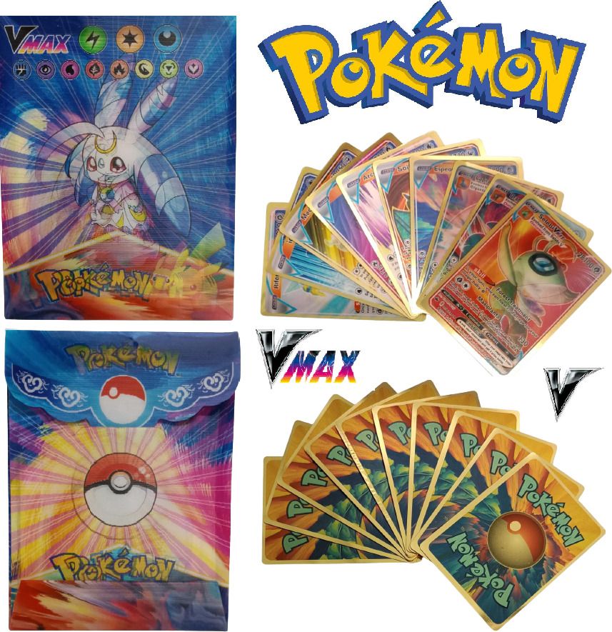 crazybuy Pokemon Latest Series Holographic 3D V & V Max Cards ( 10 PCS )-picture-36