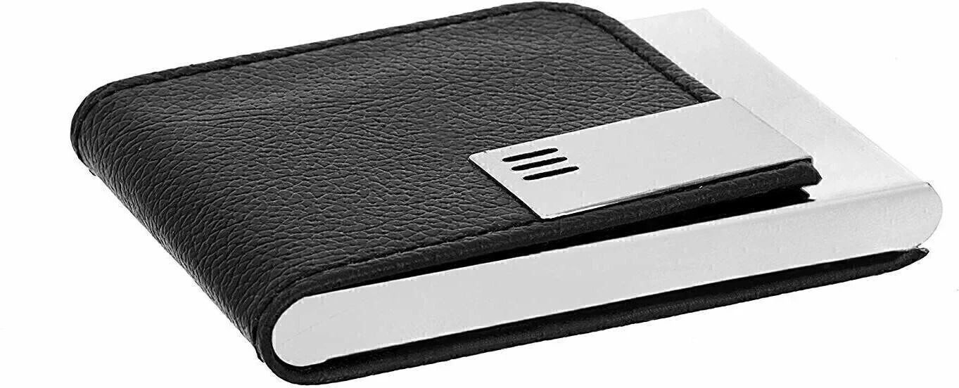 Leather & Stainless Steel Credit Card case,Business Card Holder 15 Card Holder-image-3
