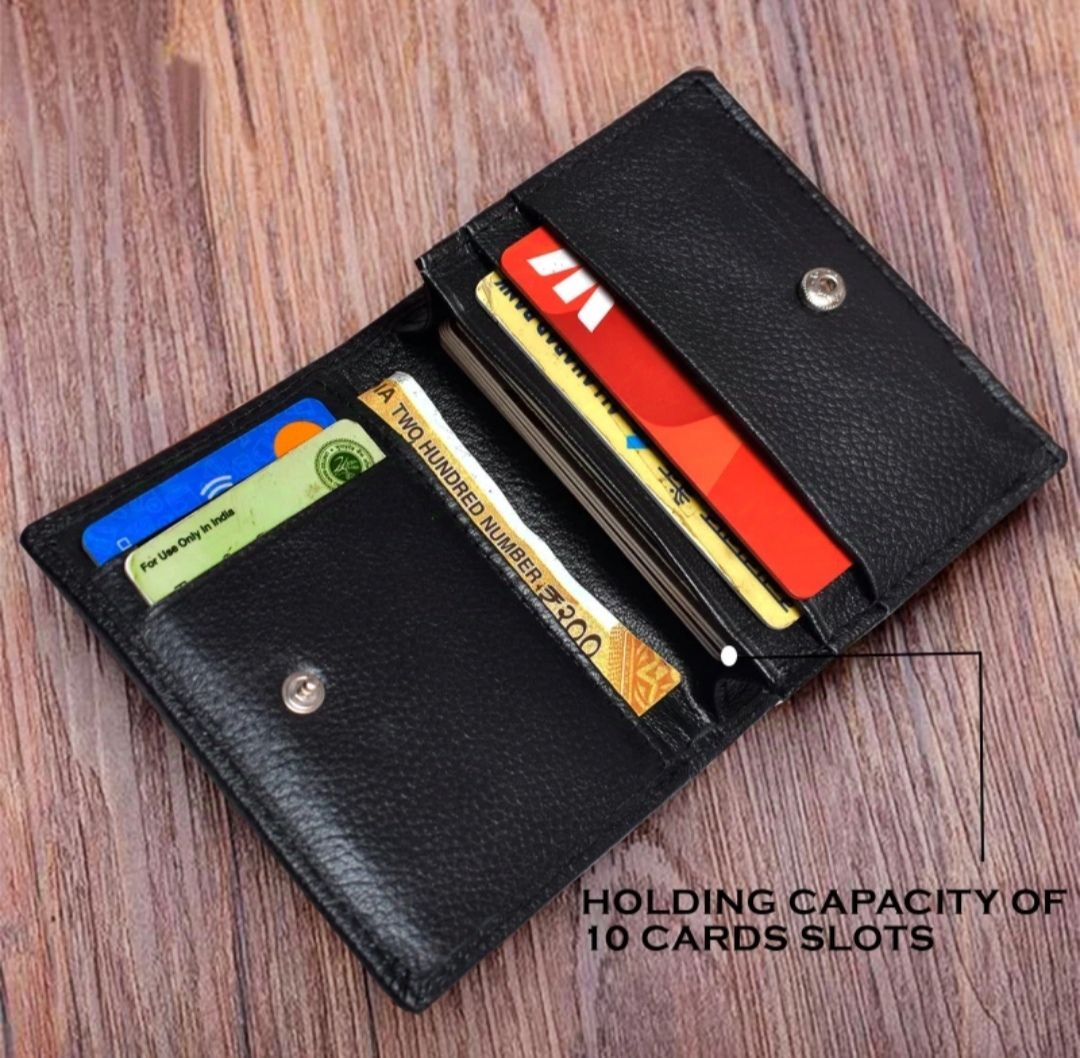 hideflix Men & Women Casual Black Artificial Leather Card Holder-picture-27