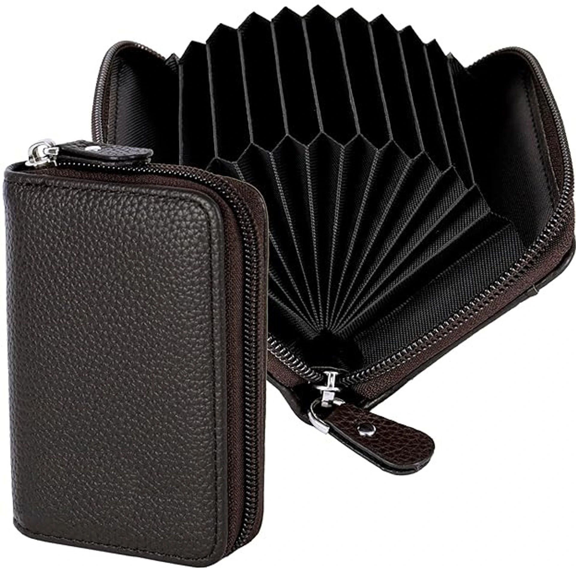 bpride Men & Women Casual Brown Genuine Leather Card Holder-picture-6