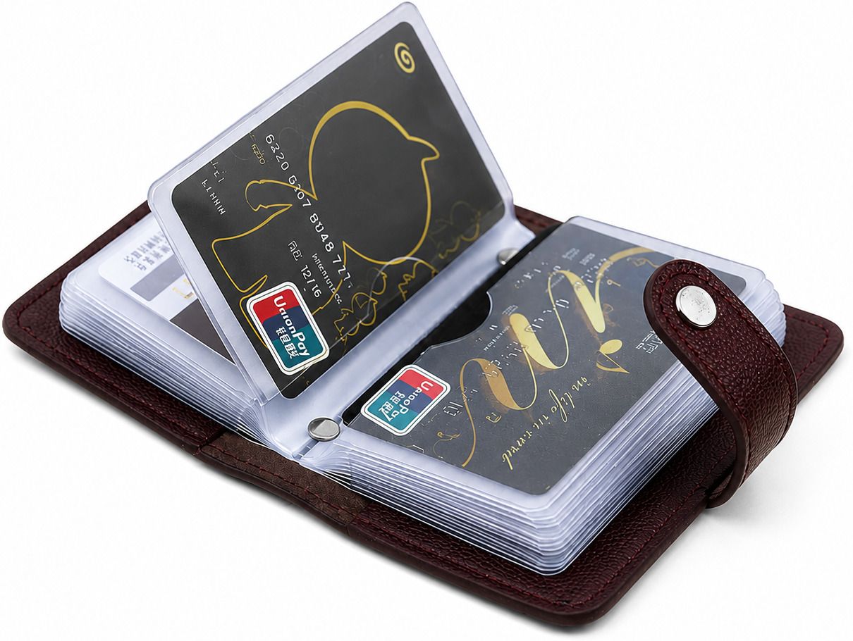 stealodeal Trendy PU Leather 28 Slot Card Holder Wallet for Men & Women 27 Card Holder-picture-9
