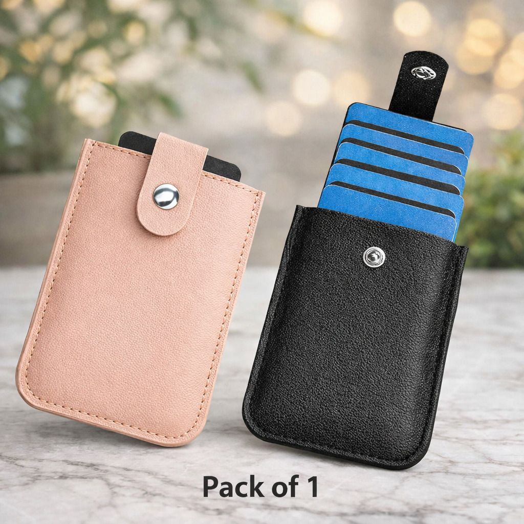 krishnaya Portable Pull Out Card Holder Wallet for Men and Women Daily Pocket Use 1 Card Holder-picture-39