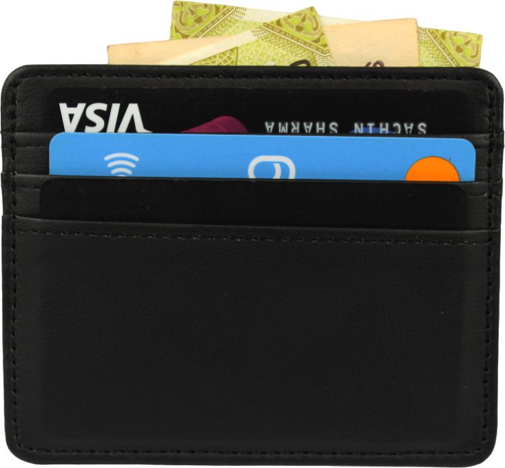 stealodeal Black Pu Leather 4 Card Holder-picture-18