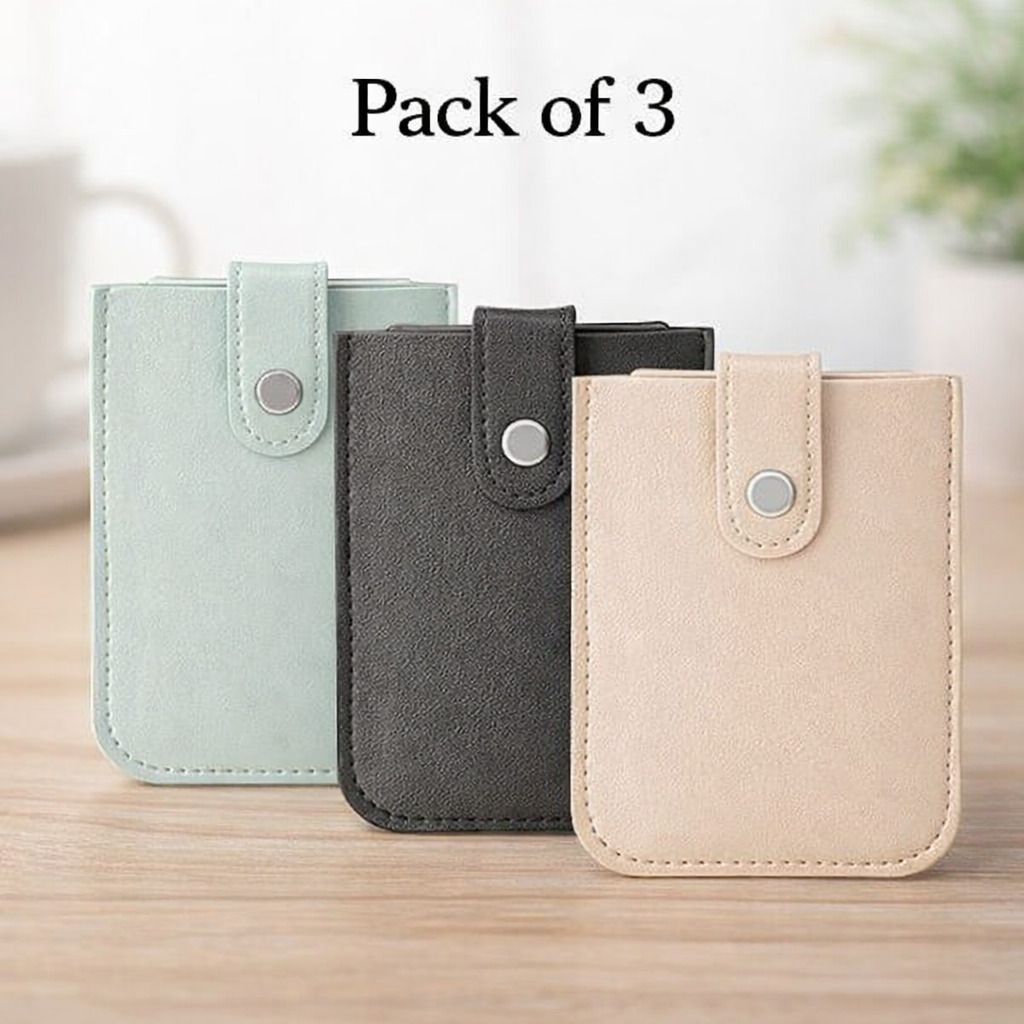 Card Holder Wallet for Men & Women Portable Pocket Organizer Stylish Daily Use 3 Card Holder-image-7