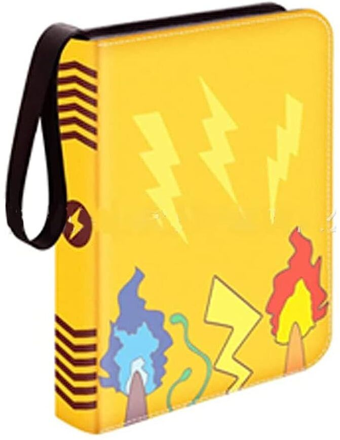Poke-mon Cards Holder for 400 Poke-mon Cards Cartoon Prints Zipper Bag-image-19