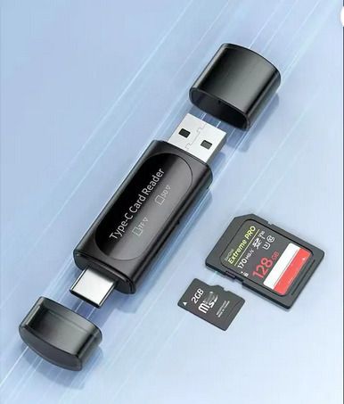 HRYFiNE OG 2in1 SD Card Reader USB Type C, USB 3.0 and Micro USB OTG Memory Card Adapter Card Reader