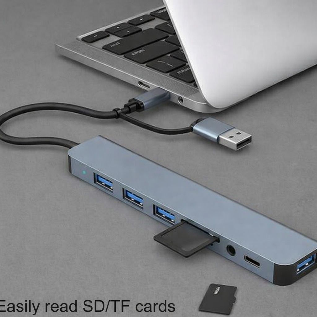 Foxne Point 8-In-1 USB Type C Hub Multiport Adapter Hub Dock 8 In 1 Usb C Type C Hub Card Reader-image-36