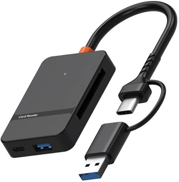 Carecase ADS-316 Type-C + USB 3.0 8-in-1 Card Reader 5Gbps CF/SD/TF/MS Multi CardReader | Card Reader-image-22