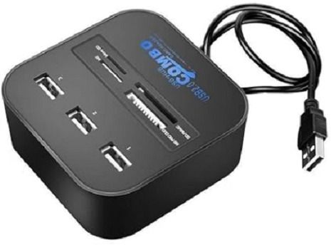 SarvoTeleweb All in One USB Hub Combo 3 ports and 2.0 for Pen drives Card Reader Card Reader-picture-43