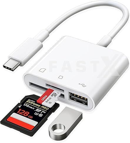 ONCRO White Multi 3 in 1 Type C to USB Card Reader SD Micro TF 3.0 Adaptor Android Card Reader