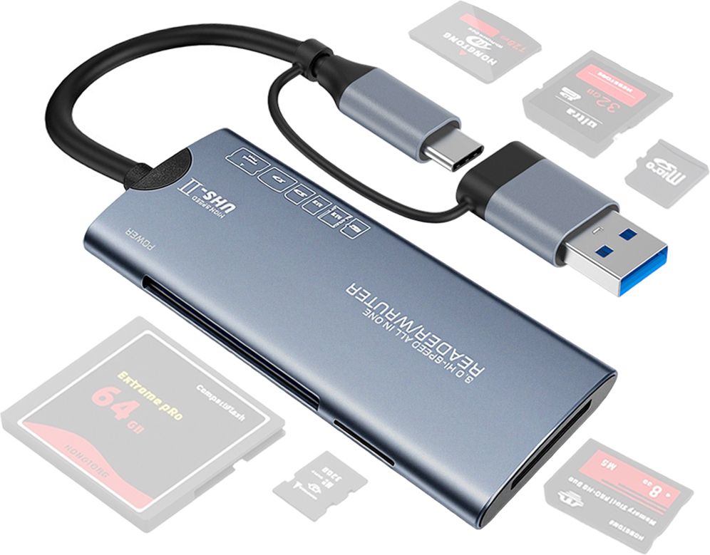 ELEPHANTBOAT USB C 6 in 1 Multi Card Reader 5Gbps Data Transfer for Laptop and Phone Card Reader-image-42