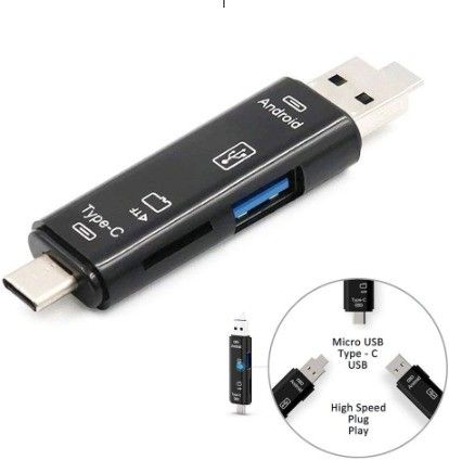 TECHGEAR USB Type C, 5 in 1 Type C/USB/Micro USB SD TF Memory Card Reader OTG Adapter Card Reader-image-27