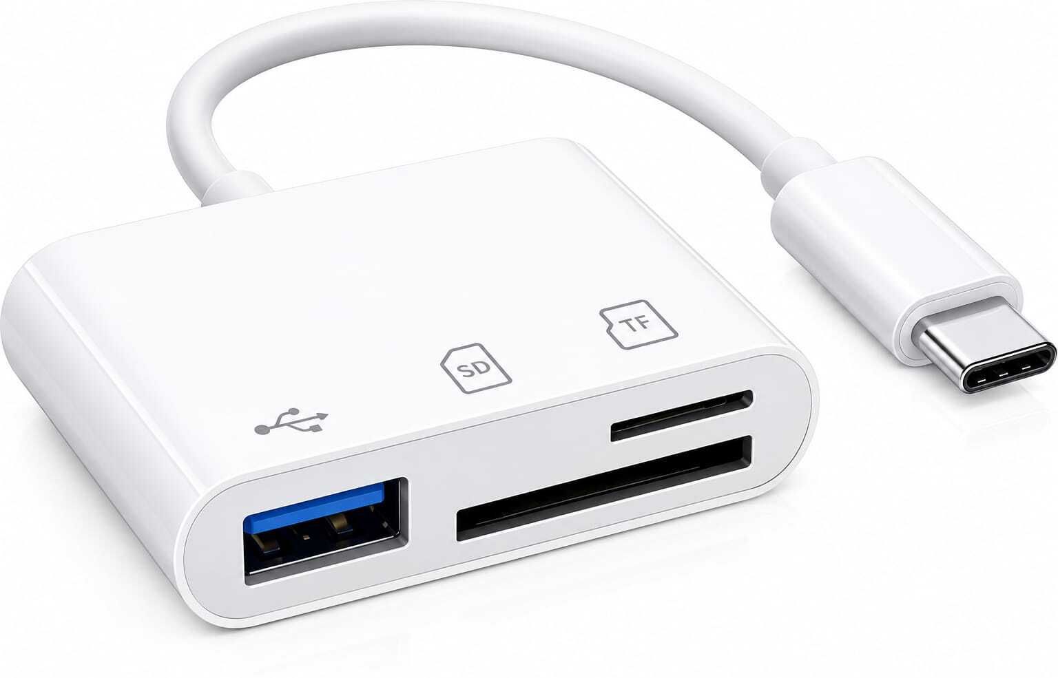 FASTX 3 in 1 Type C to USB Card Reader SD Micro TF 3.0 Adaptor Android camera laptop Card Reader