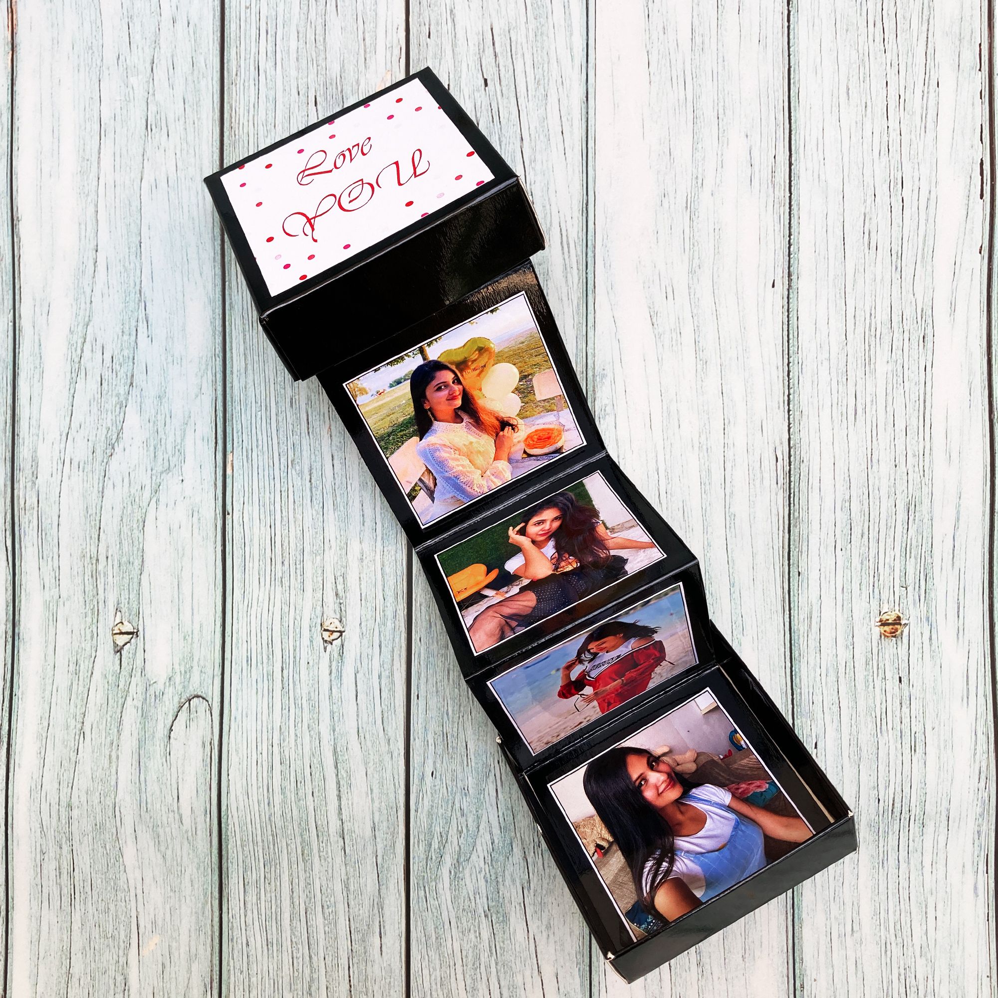 Photo Gift Box For Birthday , Anniversary & Valentine's Day Greeting Card
